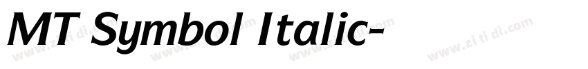 MT Symbol Italic字体转换